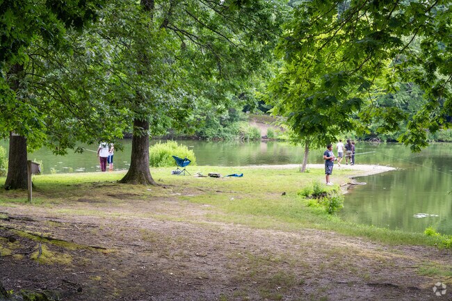 Explore Meshanticut State Park, perfect for fishing, and running in scenic Cranston, RI.