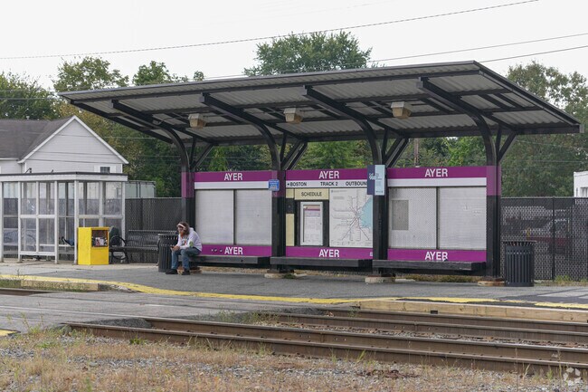 The commuter rail has a station in Ayer.