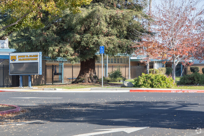 The minority student enrollment art John D. Sloat Elementary School is 95 percent.