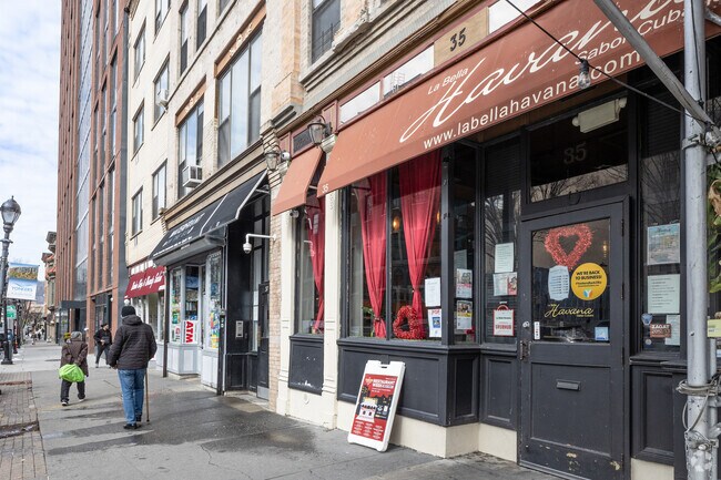 Main St. has retail shops on the strip of Downtown Yonkers, NY.