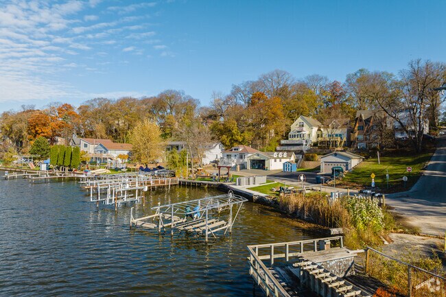 Many homes in Fox Lake have private docks, providing easy access to the water.