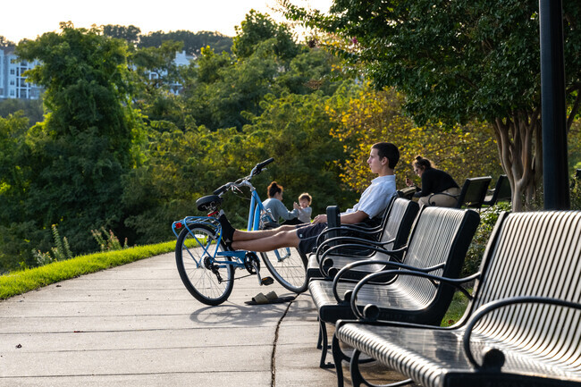 Sit on the park bench in Fallstaff and relax.