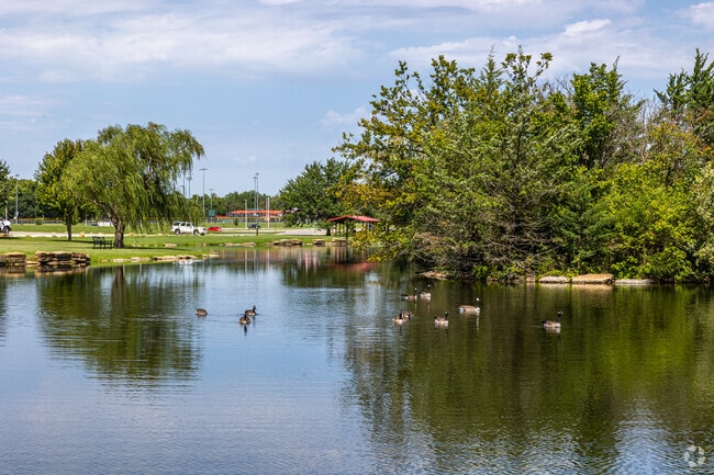 Everyone enjoys the pond and wildlife at Frank Anneberg Park.