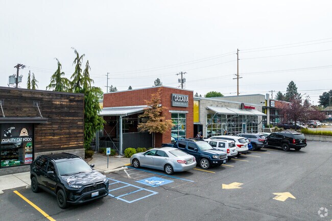 Commercial stores sit along Francis avenue in the Five Mile neighborbood.