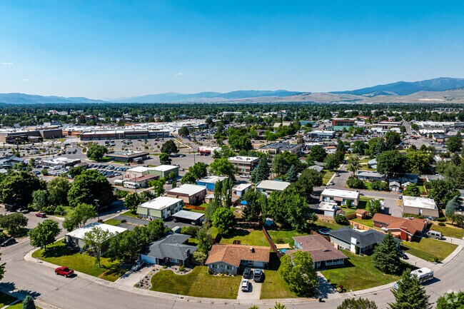 Stunning aerial of Southgate Triangle's urban layout and green spaces.