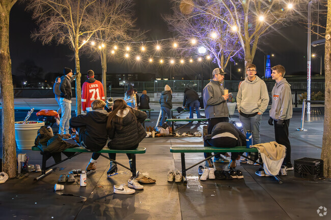 Spend the winter months ice skating at Riverscape near McPherson.