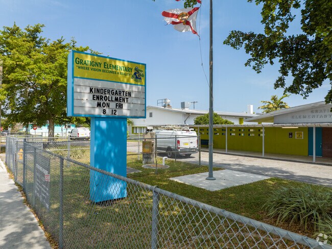 Gratigny Elementary is dedicated to the development of every student and serves the nearby Breezeswept Estates neighborhood.