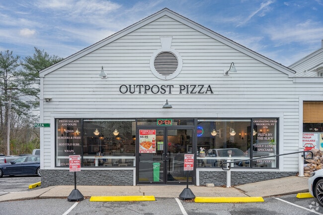 Old Hill residents go to restaurants an stores on Main Street, such as Outpost Pizza.