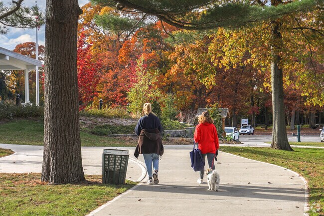 There is nothing better than taking a walk in the fall with your friend in Hempstead State Park.