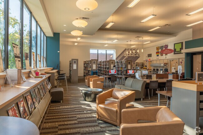 The Carnegie Library of Pittsburgh in Hazelwood sees locals visit for a quiet space to read.