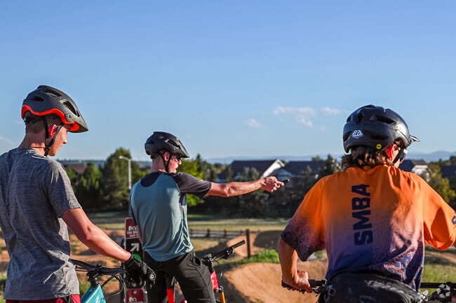 Kids in the area enjoy the jumps and pump track at McKay Bike Park in Broomfield, Colorado.