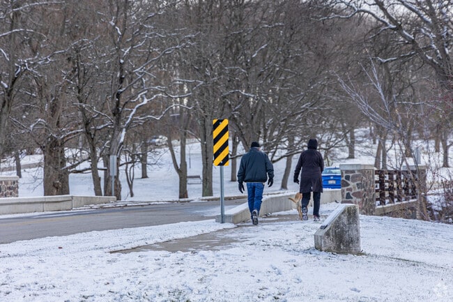 Hales Corners residents take a walk on a winter afternoon.