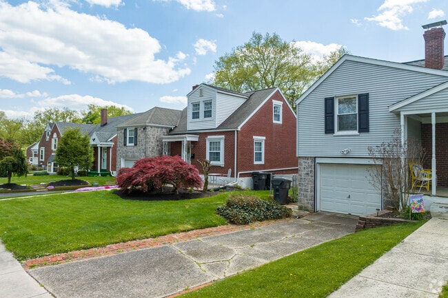 Many Pennside homes have garages and paved driveways.