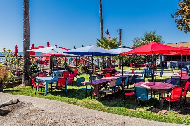 Boathouse Bar offers dining right on Clearlake in Nice.