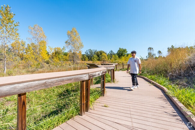 Residents can soak in the sun and enjoy a nice day at the Red Fox Meadows Natural Area.
