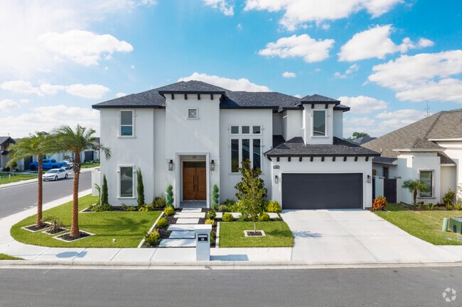 Two story modern style homes are abundant in northern Pharr.