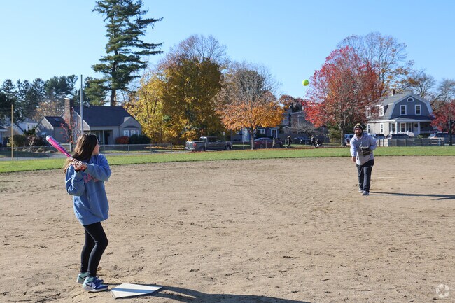 Kimball Haskell Park is a cherished asset of the Montserrat neighborhood, offering a fantastic spot for spending the day playing ball or enjoying the playground.