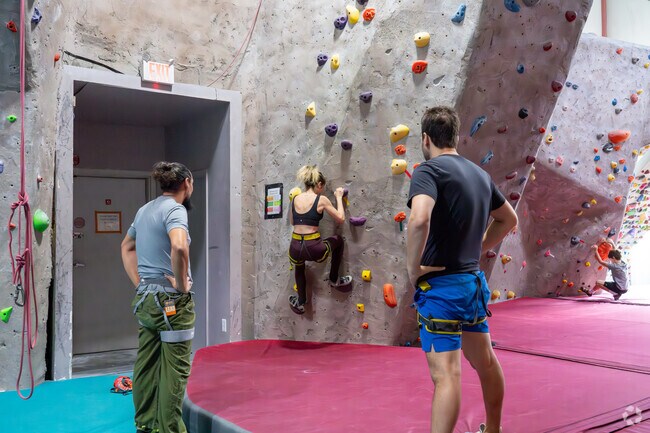 Spring Branch Central rock climbing enthusiasts master their skills at Texas Rock Gym.