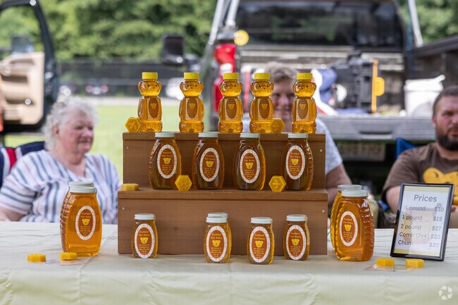 At the Rockland Farmers Market in Rockland you can find fresh honey.