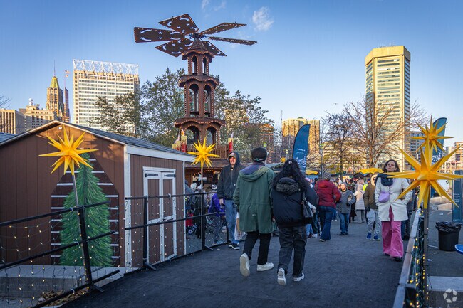 Enjoy the Christmas spirit this winter in Baltimore, Maryland at the Christmas Village.