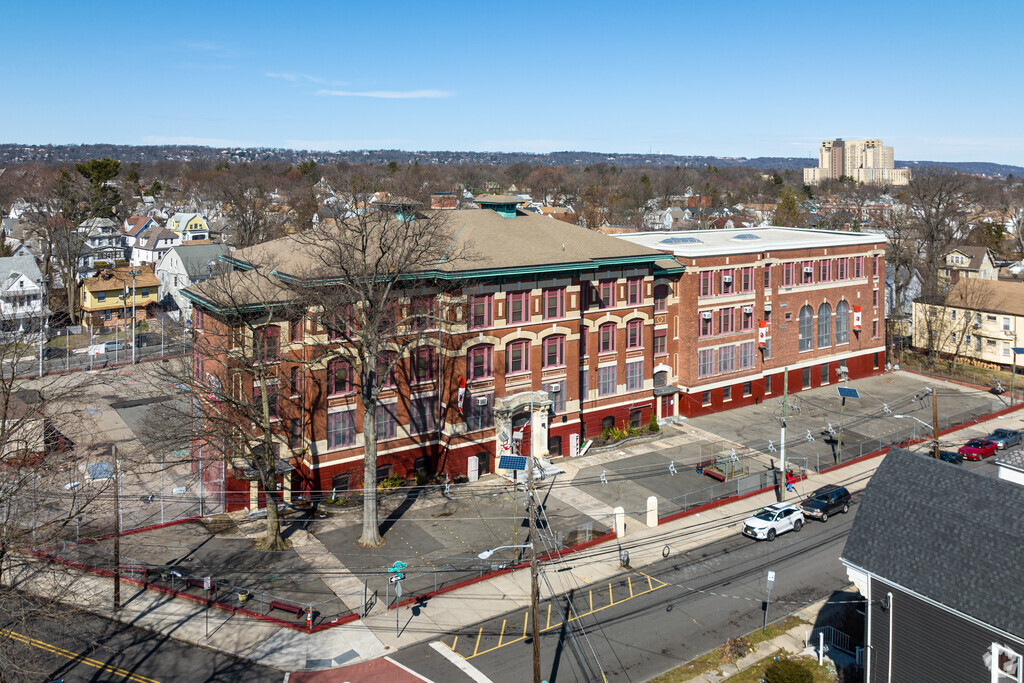 Elevated shot of Lincoln Elementary School