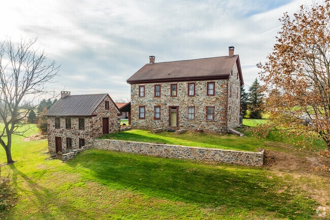 A stroll through the historic heart of Amity, PA, reveals charming buildings.