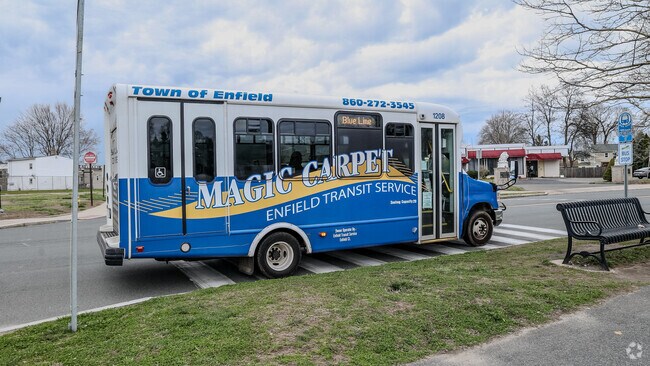 Enfield offers transportation services for its residents through Magic Carpet Bus in CT.