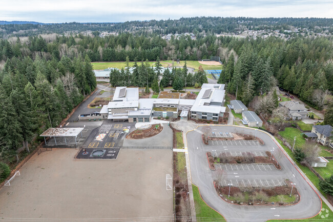 Rachel Carson Elementary School aerial view.