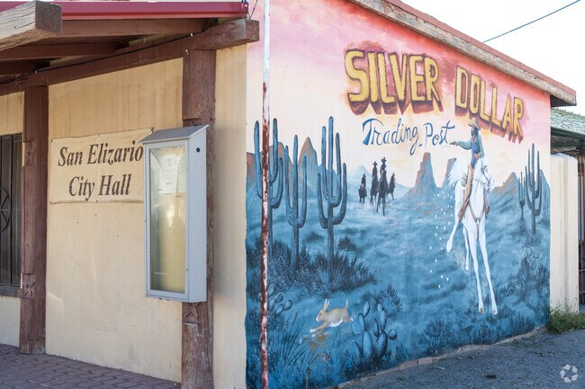 Tales of the southwest unfold on the mural adorning San Elizario's City Hall's exterior.