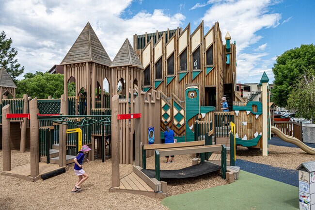 Children love the large themed play area at Dragon Hollow Park in Missoula.