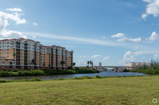 Marina Park in East Gate is located near a small body of water.