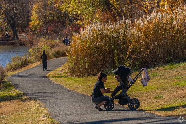 Willow Tree Park in Monsey offers walking trails for outdoor recreation.