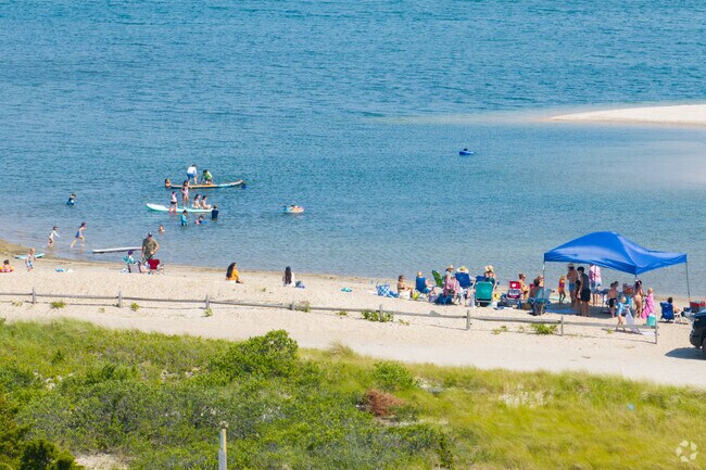 Relax in the sand on a hot day at Maidstone Park.