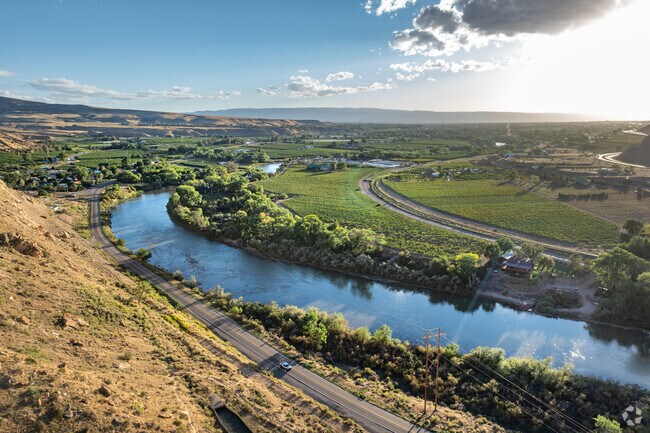 Residents enjoy beautiful views of the Colorado River in East Orchard Mesa.