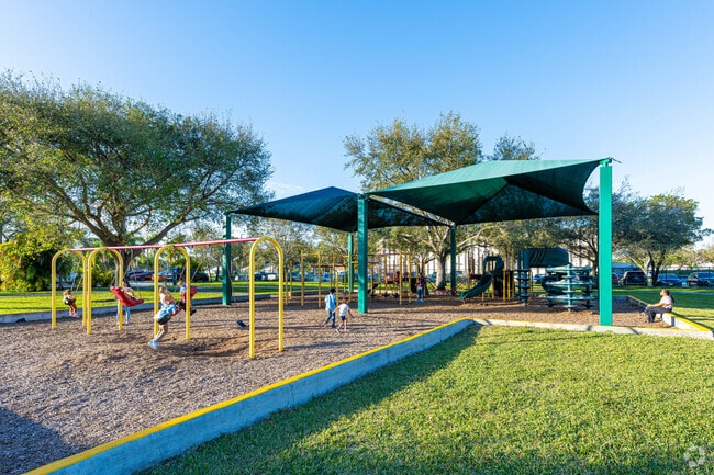 Griffin Park offers a covered playground to spend more hours playing in Park City.
