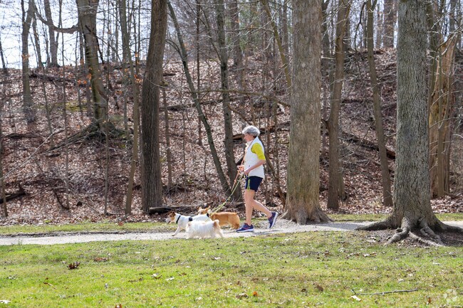 Dog walking is easy, in the many parks around Parma Heights.