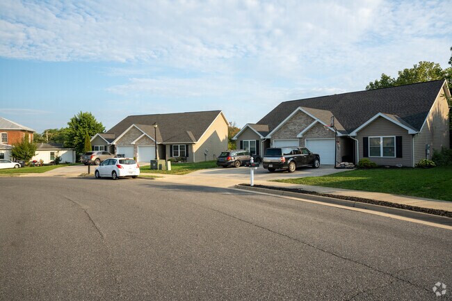 A row of homes in Pleasant Acres showcases one of the available housing styles.