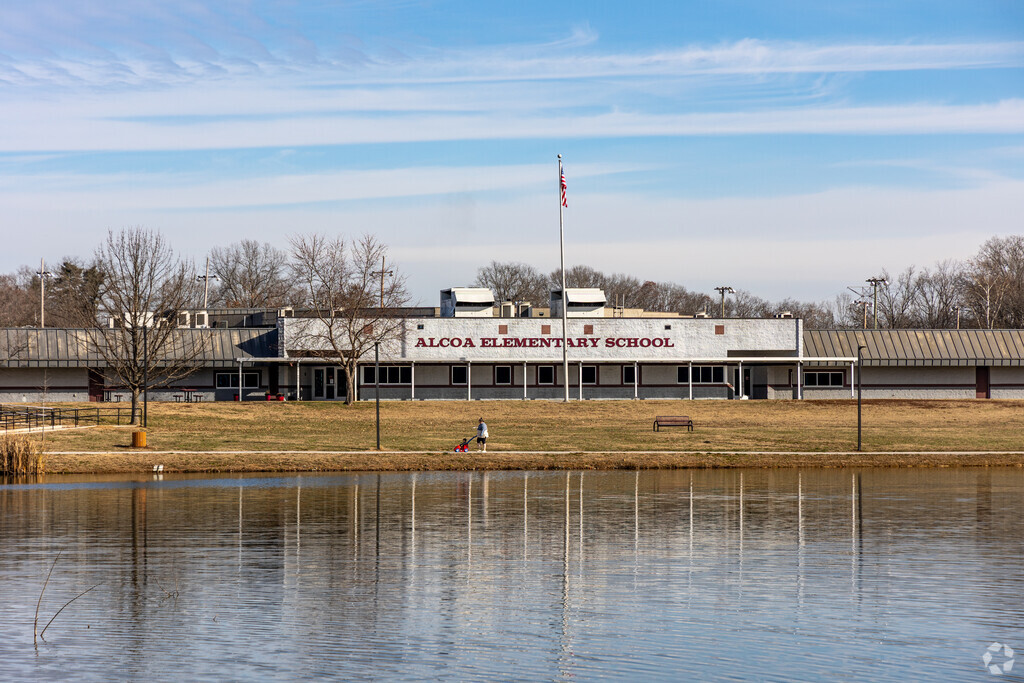Alcoa Elementary School overlooks the Alcoa Duck Pond.