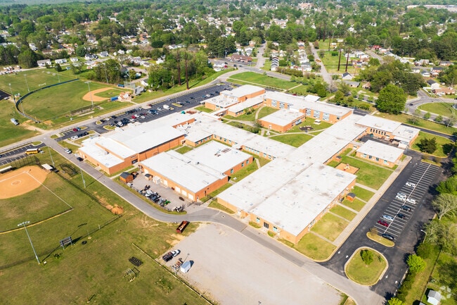 An aerial view of Hopewell High School.