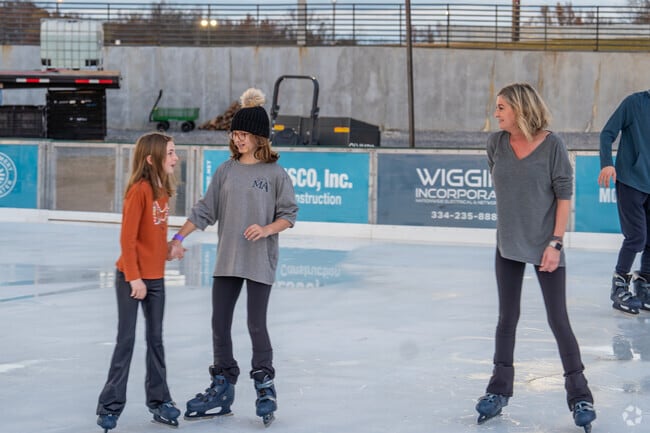 Enjoy the ice at Winter at Montgomery Whitewater near Great McGehee Estates.