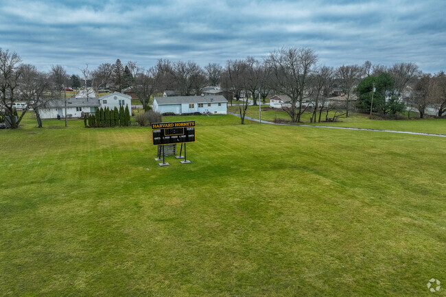 Harvard Junior High School offers students a small football field.