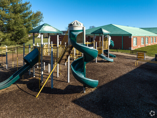 Barrington Elementary School has a nice playground and building.