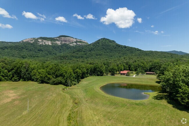 Pumpkintown is surrounded by great views of hills and mountains.