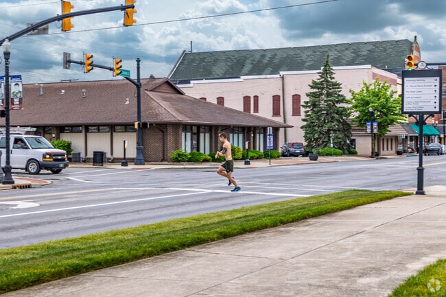 Residents in Elwood take advantage of sidewalks throughout town.