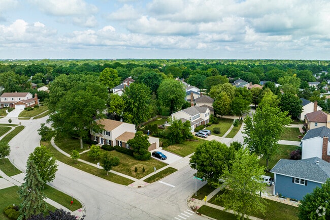 Tree-lined streets provide a bit of natural splendor to Highlands-Schaumburg residents.