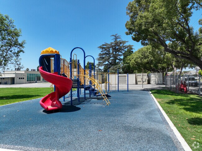 Cloverly Elementary has colorful playground facilities.