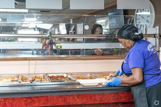 Cozy Brown's Kitchen serves Southern soul food.