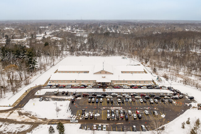 A view of the entrance of Lansing Charter Academy.
