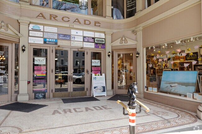 The Arcade on Broadway is one of a couple internal malls on Broadway in Saratoga Springs.