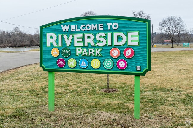 Riverside Park in Zanesville offers trails, sports fields, and scenic river views.